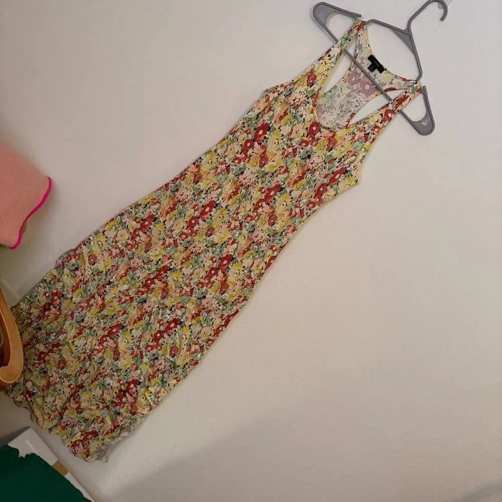 J.Crew Alicia cupro-blend racerback slip dress in painterly floral Size 6